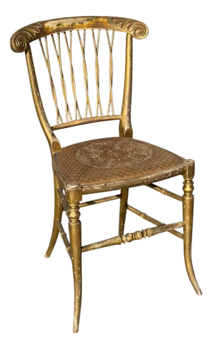 Antique French Giltwood Twig Ballroom Chair
