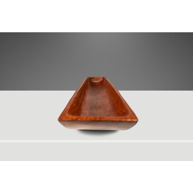 Mid-Century Organic Modern Elongated Serving Tray / Catch-All Hand-Carved From Solid Teak, Circa 1970s For Sale - Image 11 of 12