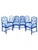 Faux Bamboo Chinoiserie Style Blue Dining Chairs in Blue Set of 8 For Sale In New York - Image 6 of 14
