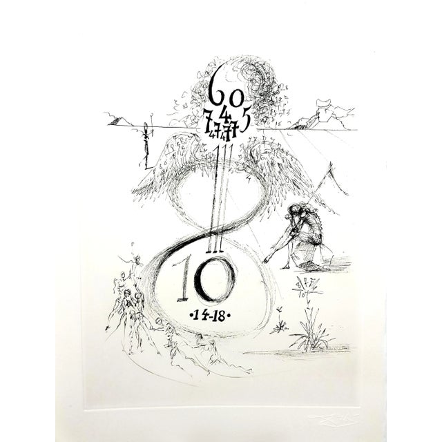 Salvador Dali - The War - Original Etching 1967 For Sale - Image 9 of 9