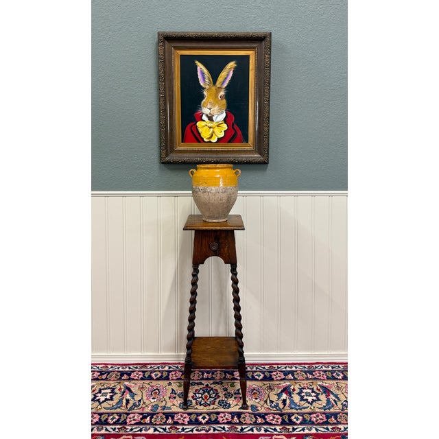 English Framed Acrylic Debonair Hare Painting on Board For Sale - Image 13 of 14
