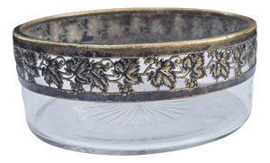 Plated Glass Bowl with Oak Leaves, 1890s