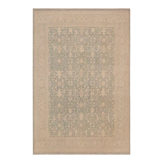 Boho Chic Green/Gray Wool Rug - 9'1'' X 12'0'' For Sale
