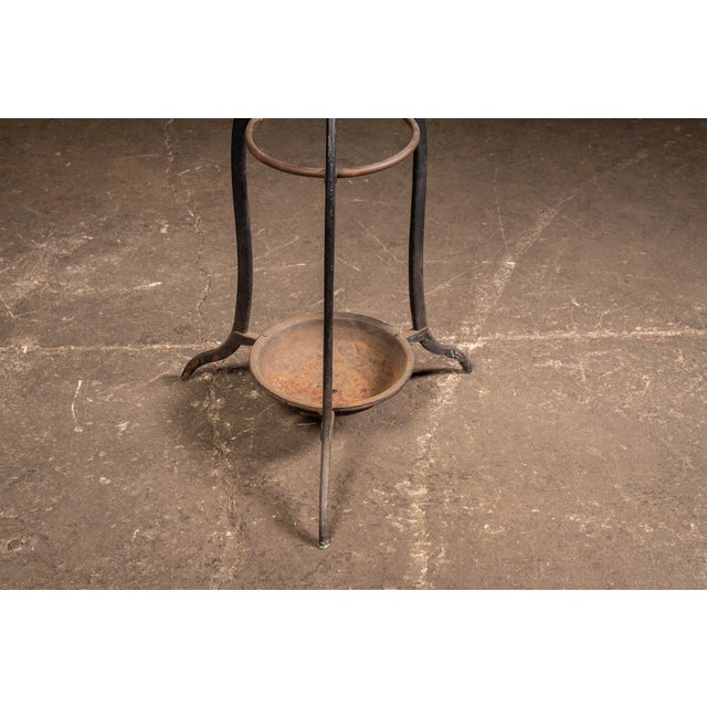 Antique Rotating Cast Iron Barbershop Coat Rack Umbrella Stand For Sale In Chicago - Image 6 of 6