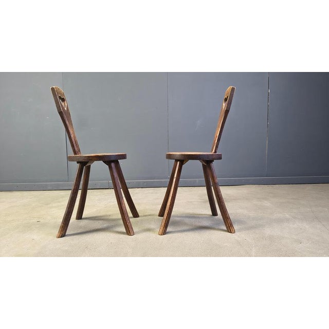 Brutalist Vintage Brutalist Heart-Shaped Chairs, 1960s, Set of 4 For Sale - Image 3 of 15