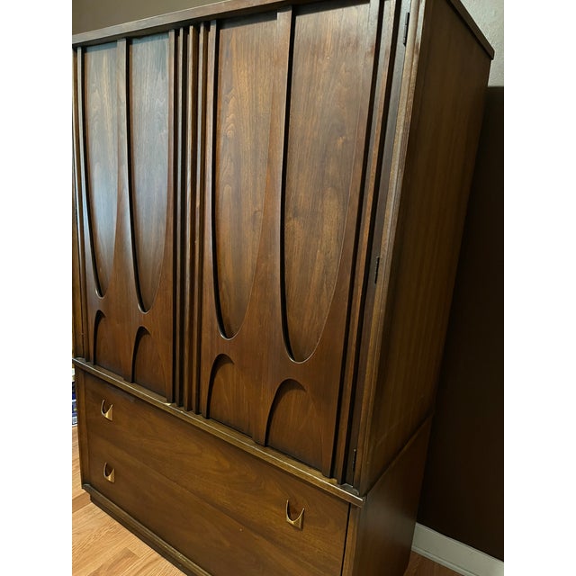 Brown Vintage Broyhill Brasilia II Gentlemans Chest For Sale - Image 8 of 9