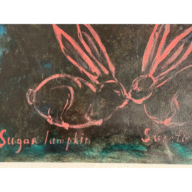 1970s Abstract Moon Rabbits Series by Elia Framed For Sale - Image 4 of 5
