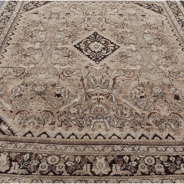 Sultanabad-Mahal Vintage Persian Rug With Sub-Geometric Diamond Design 9'3" X 12'9" For Sale - Image 4 of 12