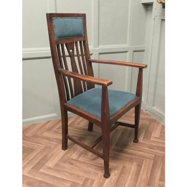 Wood Antique Arts and Crafts Dining Chairs, 1880, Set of 6 For Sale - Image 7 of 8