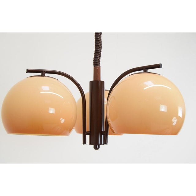 Made in hungary. Made of metal, plastic. 3 x 60w, e27 or e26 bulb. Largest lenght 126cm. Us wiring compatible. Original...