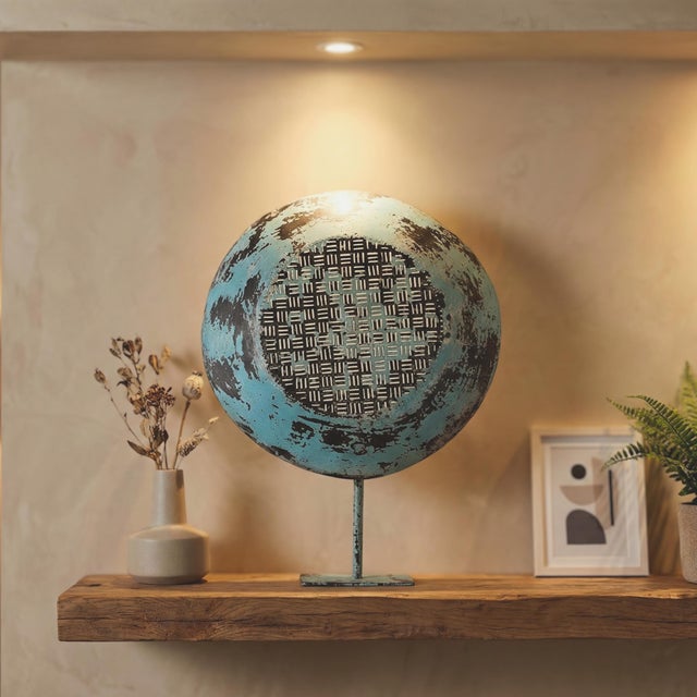 Invite a whisper of industrial history and artisanal soul into your sanctuary with this breathtaking Antique Industrial...