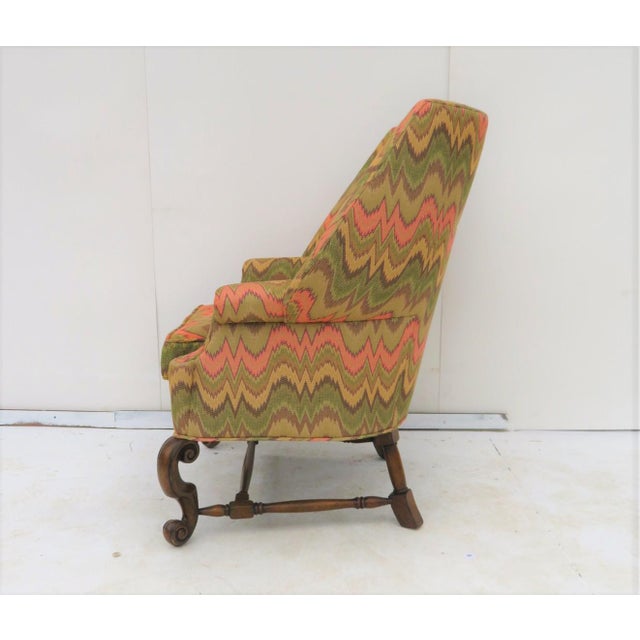 English William & Mary Style Wing Chair Chairish