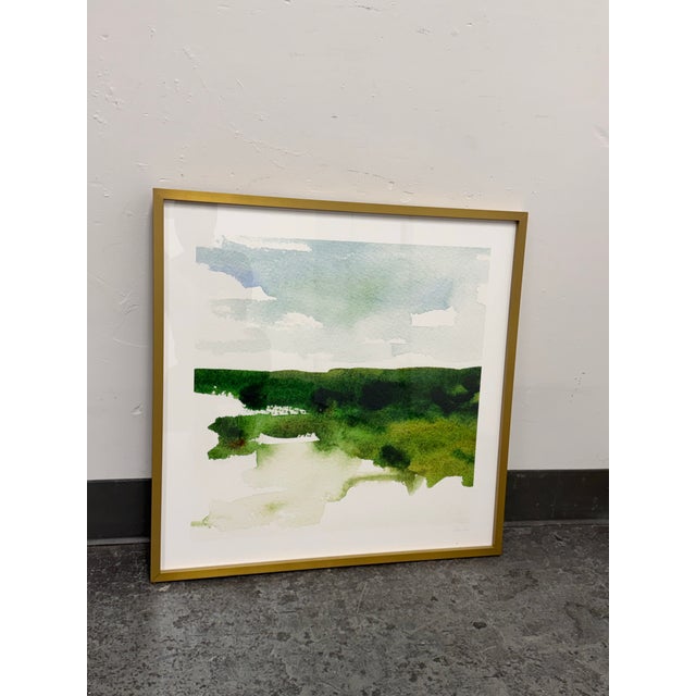 Abstract Renee Anne "Meet Me There Study 2" Abstract Landscape Watercolor Print For Sale - Image 3 of 12