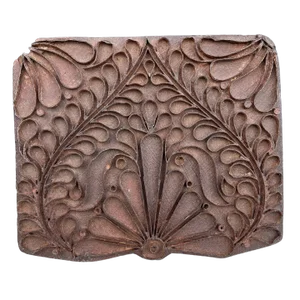1960s Indian Wooden Printing Block