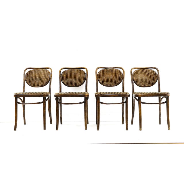 In very good vintage condition. Steady and very comfortable. Beautiful fabric fits the chairs perfect in style and color....