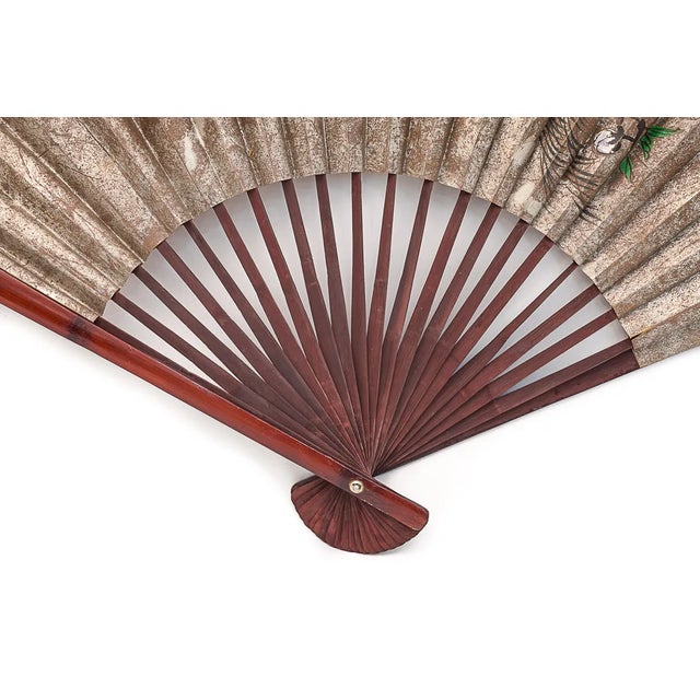 Wood Large Chinese Fan, 1930s For Sale - Image 7 of 10