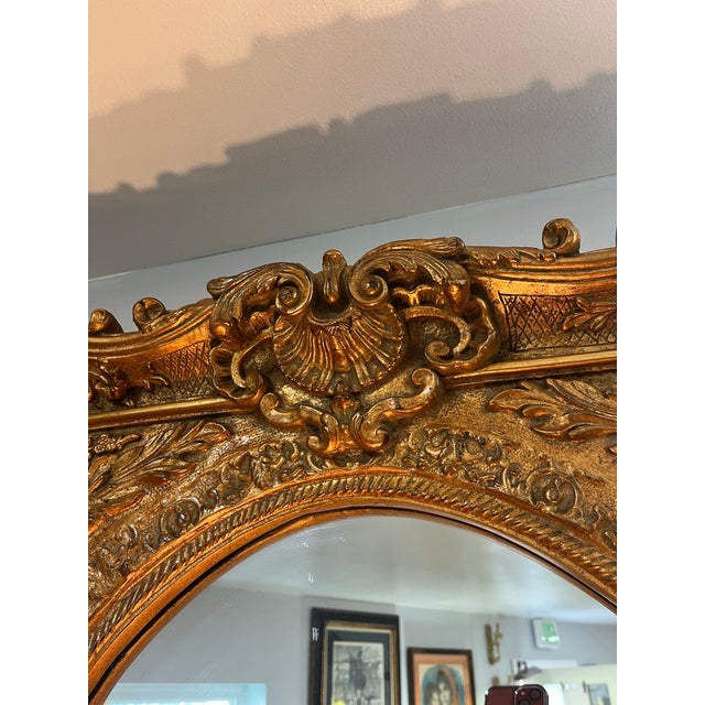 Wood Antique Decorative Giltwood Mirror For Sale - Image 7 of 7