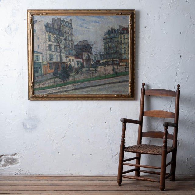 Sam Ostrowsky (American, 1885-1946) Quartier Latin Square, Paris, 1936 oil on canvas Retaining artists label with title,...