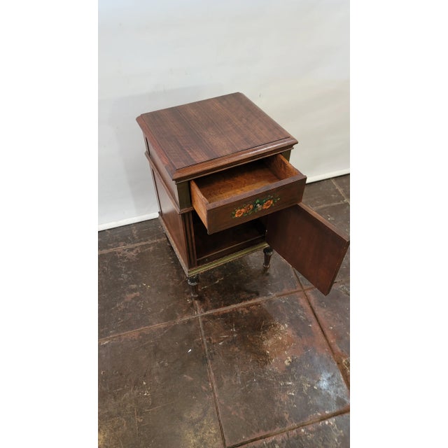 1920s Italianate Nightstand French Style Nightstand Spanish Revival Style Nightstand For Sale - Image 4 of 10