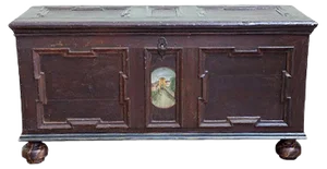19th Century Lacquered & Painted Chest