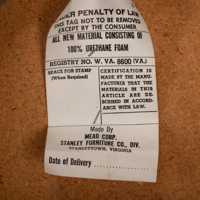 1970s Vintage Stanley Furniture Co. Faux Bamboo Cane Back Rolling Arm Chairs - Set of 4 For Sale - Image 10 of 12