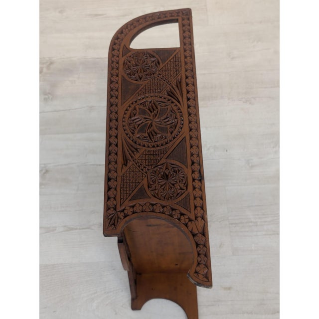 Wood Antique Carved Wall Shelf, 1920s For Sale - Image 7 of 17