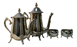 Silver Plated Coffee & Tea Set - 4 Pieces