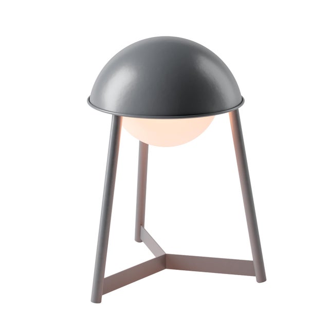 Modern HELMET Rechargeable Cordless LED Table Lamp, 3-Levels Brightness Touch Sensor Control, Iron For Sale - Image 3 of 14