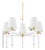Mitzi Banyan 28 in. 5 Light Chandelier in Aged Brass and Soft White Finish For Sale