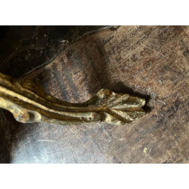 1960s Vintage Italian Gold Gilt Wall Shelf For Sale - Image 5 of 7