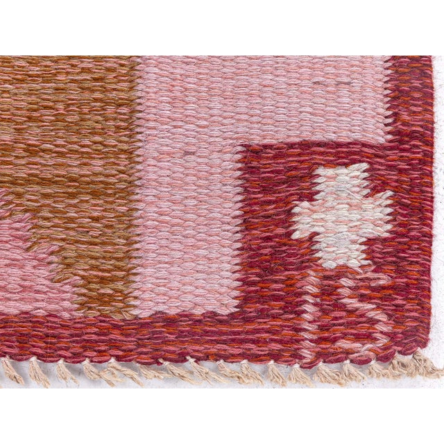 Textile Doris Leslie Blau Swedish Flat Woven Rug by Ingegerd Silow For Sale - Image 7 of 10