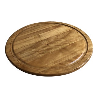 Vintage Wooden Lazy Susan Charcuterie / Serving Board For Sale