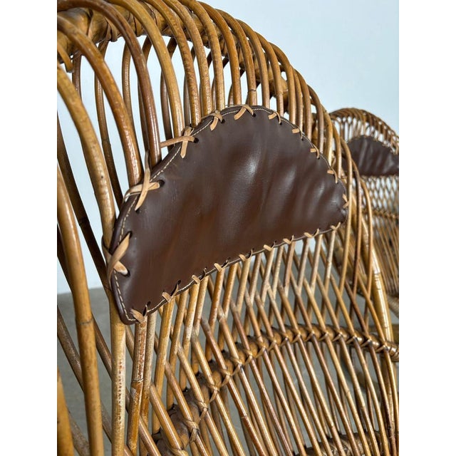 Bamboo Armchairs by Tito Agnoli, 1960s, Set of 2 For Sale - Image 9 of 11