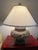 Beautiful Large Heavy Big Metal Table Lamp. The ornate metal base suggests a high level of craftsmanship. The intricate...