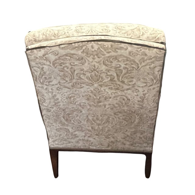 Nancy Corzine 1 of 2 Nancy Corzine Roll Arm Upholstered Club Chair For Sale - Image 4 of 4