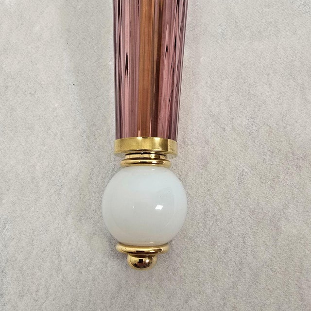 1990s Mid Century Modern Purple Murano Glass Sconces - a Pair For Sale - Image 12 of 13