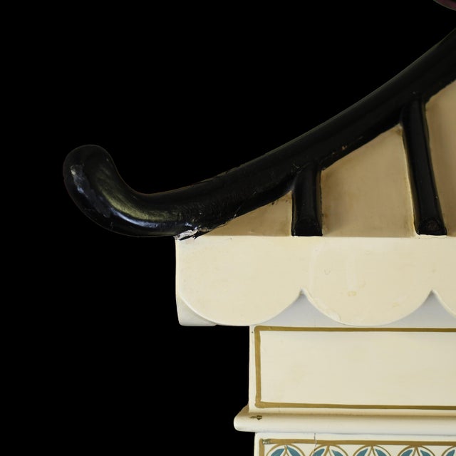 1970s 1970s Chinoiserie Pagoda White Cabinet For Sale - Image 5 of 7