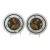 Lynn Chase Sleeping Jaguar Jungle Cat Glass 8 1/4" Salad Plate Set of 2 For Sale