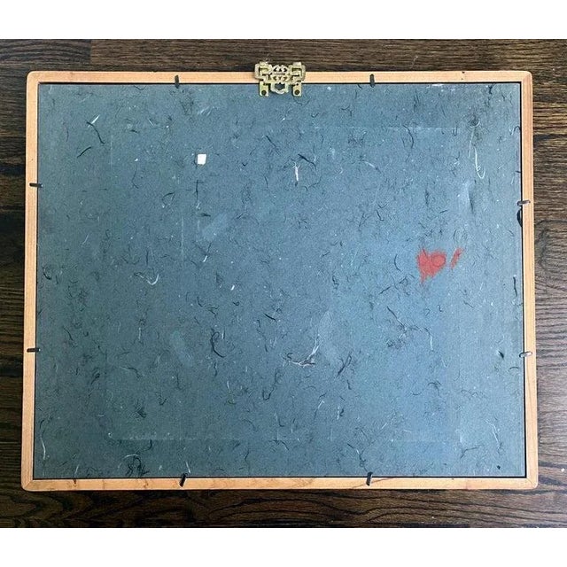 Late 19th Century Framed Chinese Qing Dynasty Embroidered Sixth Rank Badge For Sale - Image 11 of 11