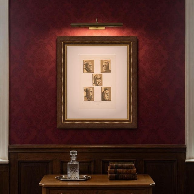 Ferdinand Séré, Carved Stall Heads at Vitteaux, Côte Dor, 1851, Chromolithograph For Sale - Image 7 of 9