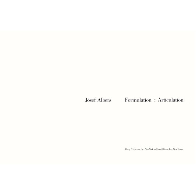 Suite of Three Josef Albers Serigraphs From "Formulation : Articulation" For Sale In New York - Image 6 of 8