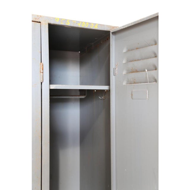 Vintage Industrial Iron Wardrobe For Sale - Image 3 of 5