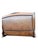 Modern King Size Wood Leather Sleigh Bed Frame For Sale - Image 3 of 6