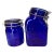 Set of 2 Vintage Cobalt Blue Kitchen Storage Jars - Made in France For Sale