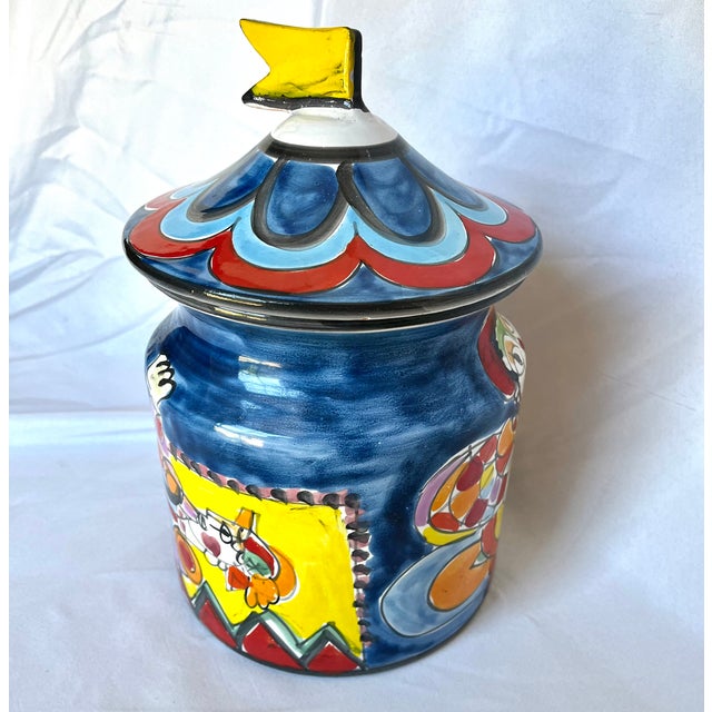 1980s La Musa Hand Painted Italian Cookie Jar for Saks Fifth Avenue For Sale - Image 11 of 11
