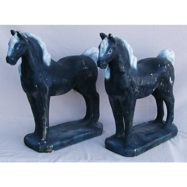 1950s Concrete Horse Garden Statues A Pair Chairish