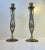 Vintage Israelian Holyland Brass Candlesticks with Green Eliats from Tamar, 1970s, Set of 2 For Sale - Image 6 of 10