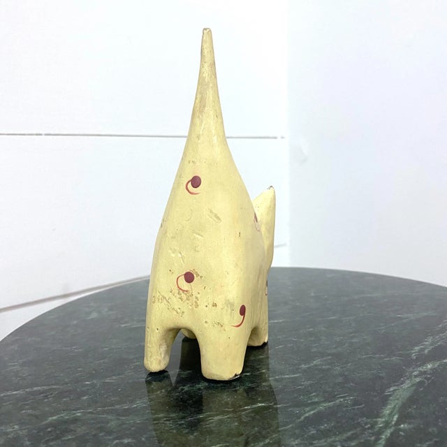 Wood Vintage Folk Art Cat Figure For Sale - Image 7 of 11