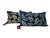 Lillian August Midnight Sapphire Velvet Lumbar Pillow With Gold Embroidery For Sale - Image 10 of 11