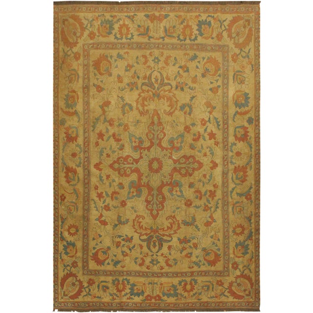 1980s 1980s Semi-Vintage Soumakh Tan Wool Rug - 7′7″ × 9′10″ For Sale